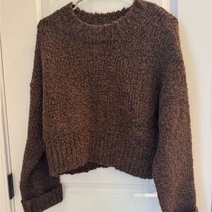 Banana Republic Women’s Boucle Marled Italian Yarn Brown/Black blend